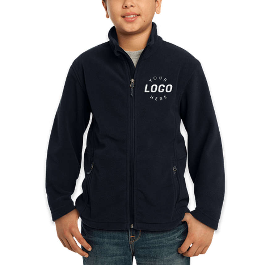 Port Authority Youth Value Fleece Jacket in True Navy