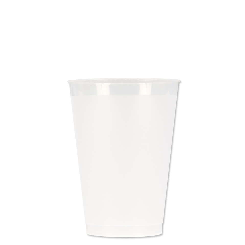 12 oz. Clear Frosted Plastic Cups - 50 Pieces