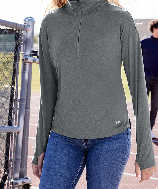 New Era Women's Power Half Zip Performance Shirt