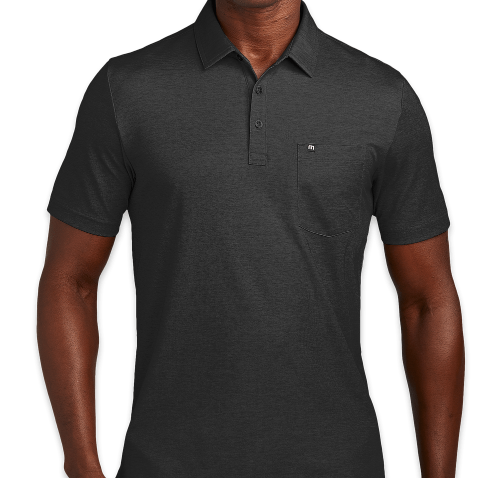 TravisMathew Oceanside Heather Performance Pocket Polo - Printed-default