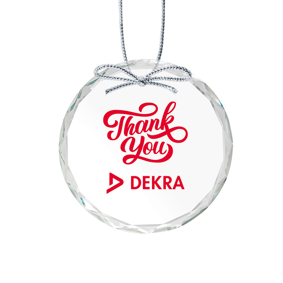 Optical Crystal Round Ornament