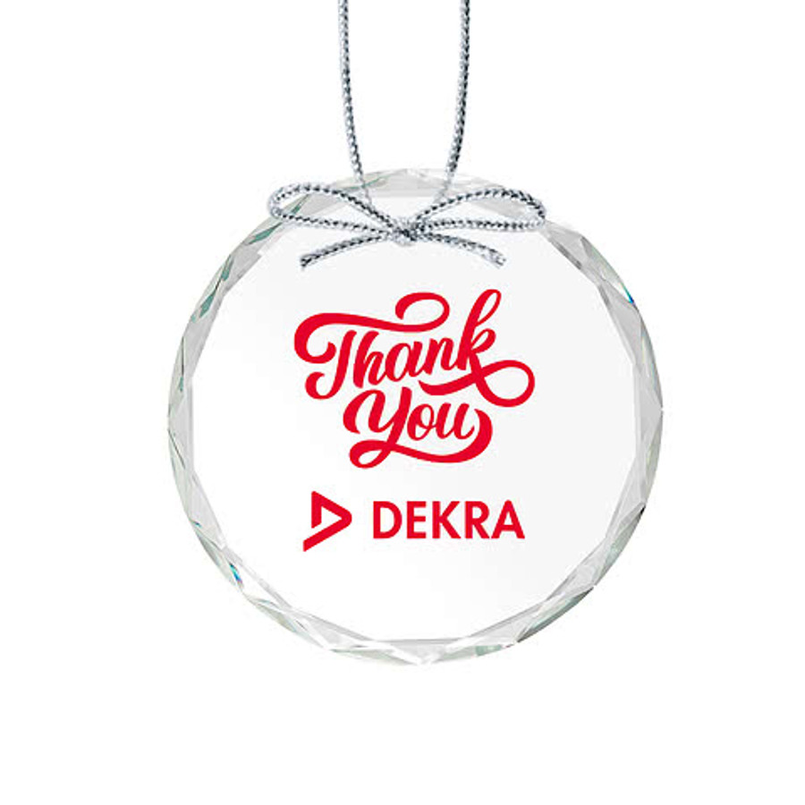 Optical Crystal Round Ornament in Clear