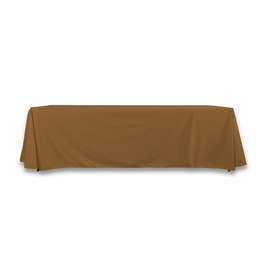 Full Color 8' Poplin Throw Tablecloth - Color: Hazelnut