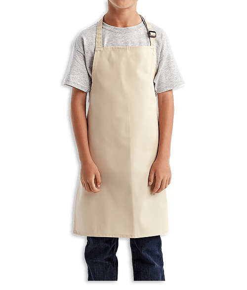 Artisan Collection Youth Recycled Full Length Apron - Embroidered in Natural