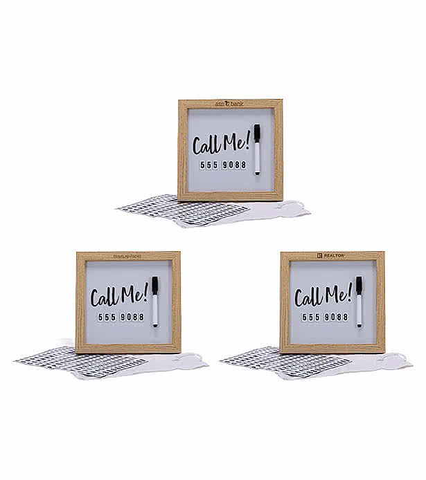 Magnetic Letter White Board with Wood Frame