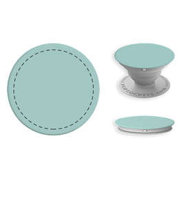 Full Color Fashion PopSocket® - Color: Sea Green / Light Grey