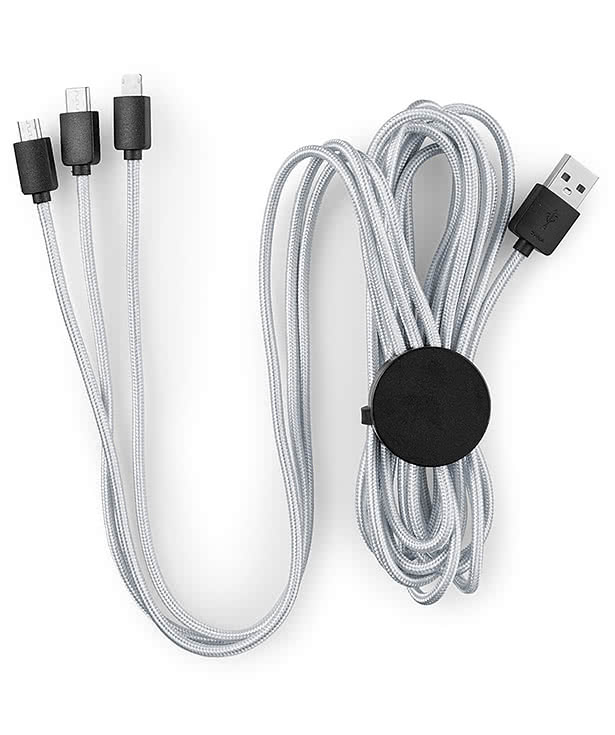 Laser Engraved Light-Up-Your-Logo 10" 2-in-1 Cable