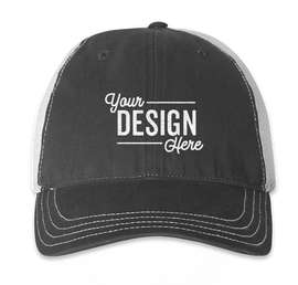 Richardson Garment Washed Trucker Hat - Color: Charcoal / White