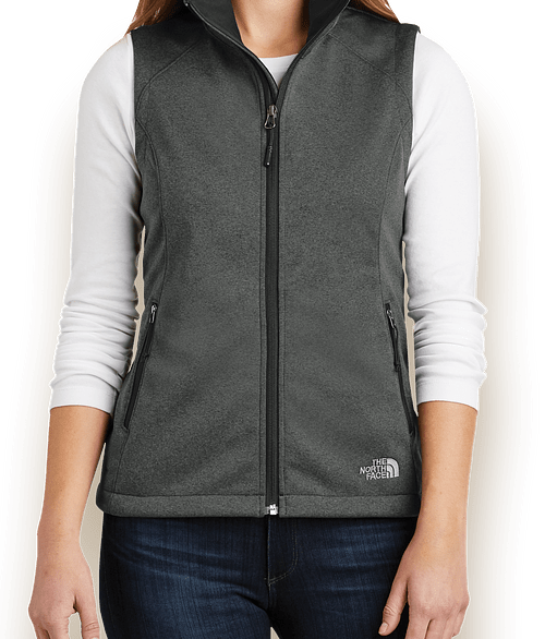 The North Face Women's Ridgewall Soft Shell Vest - Printed in TNF Dark Grey Heather