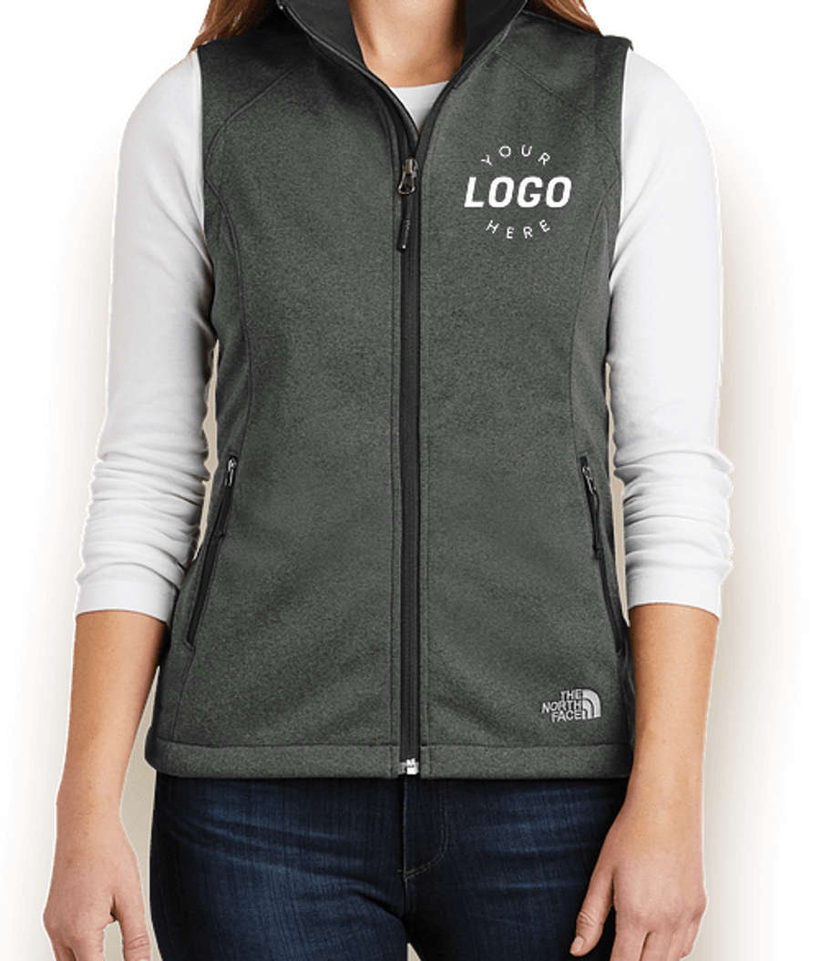 The North Face Women's Ridgewall Soft Shell Vest - Printed in TNF Dark Grey Heather
