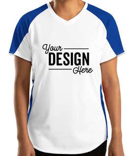 Augusta Women's Cutter Jersey - Color: White / Royal