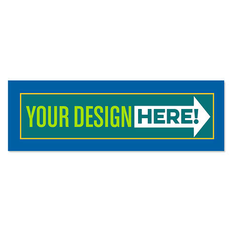 11.5 in. x 3.75 in. Rectangular Bumper Sticker