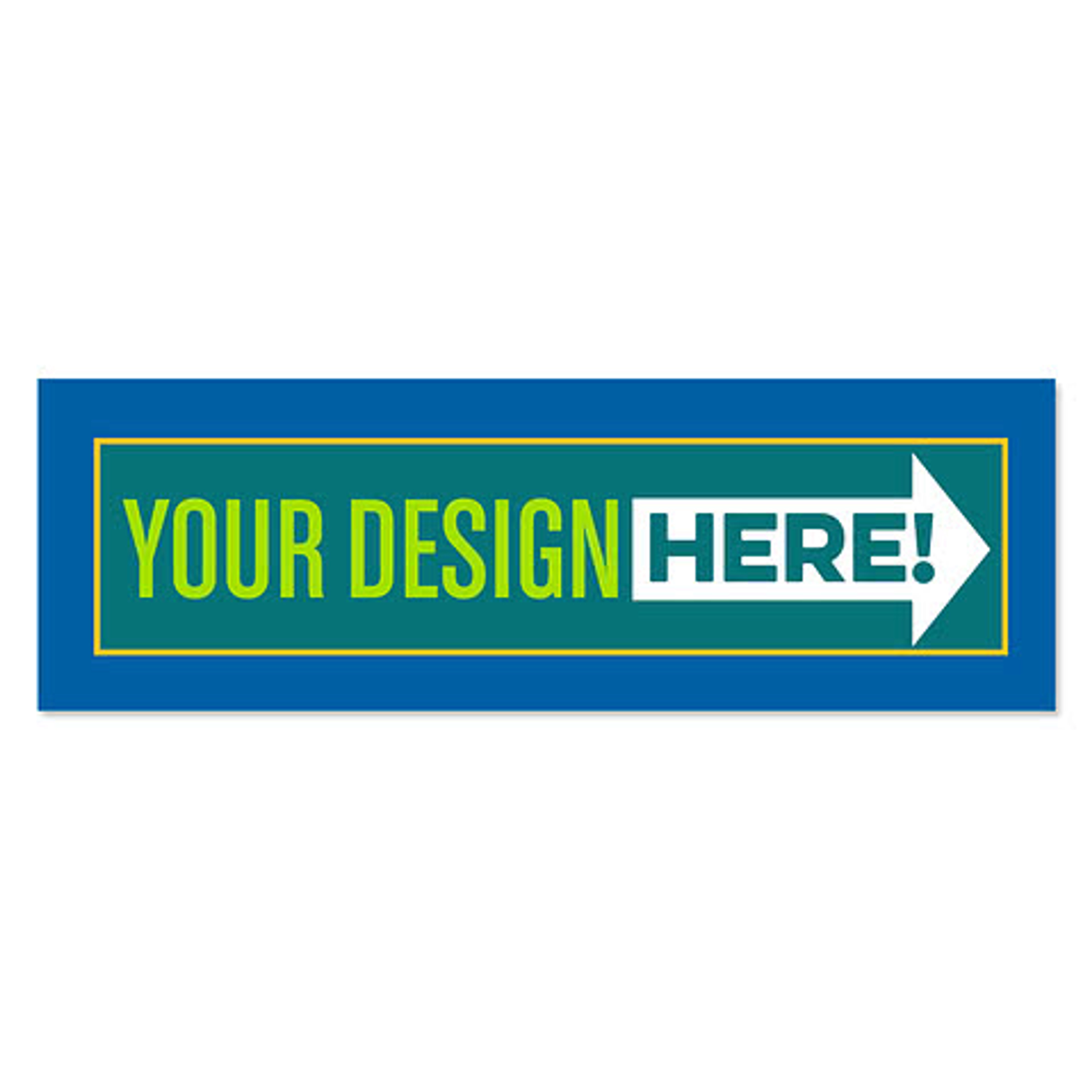 11.5 in. x 3.75 in. Rectangular Bumper Sticker