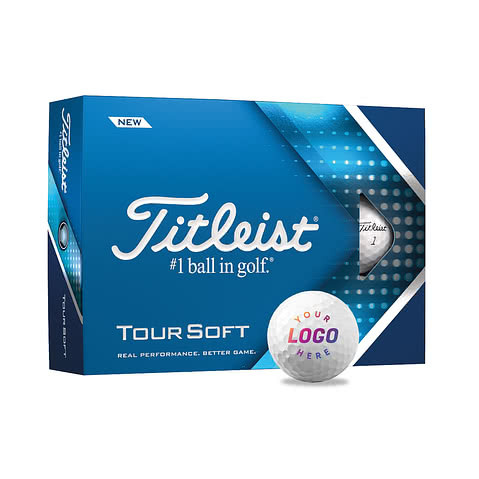 Full Color Titleist Tour Soft Golf Balls (Box of 12)