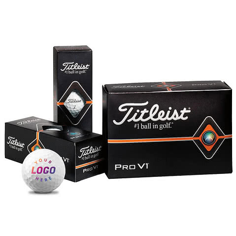 Full Color Titleist Pro V1 Golf Balls (Box of 6)