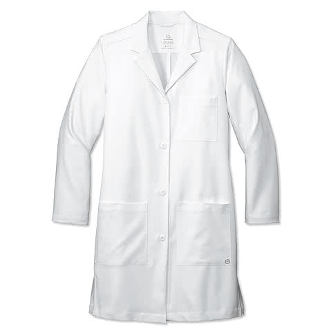 Wink Womens 4-Button Long Lab Coat