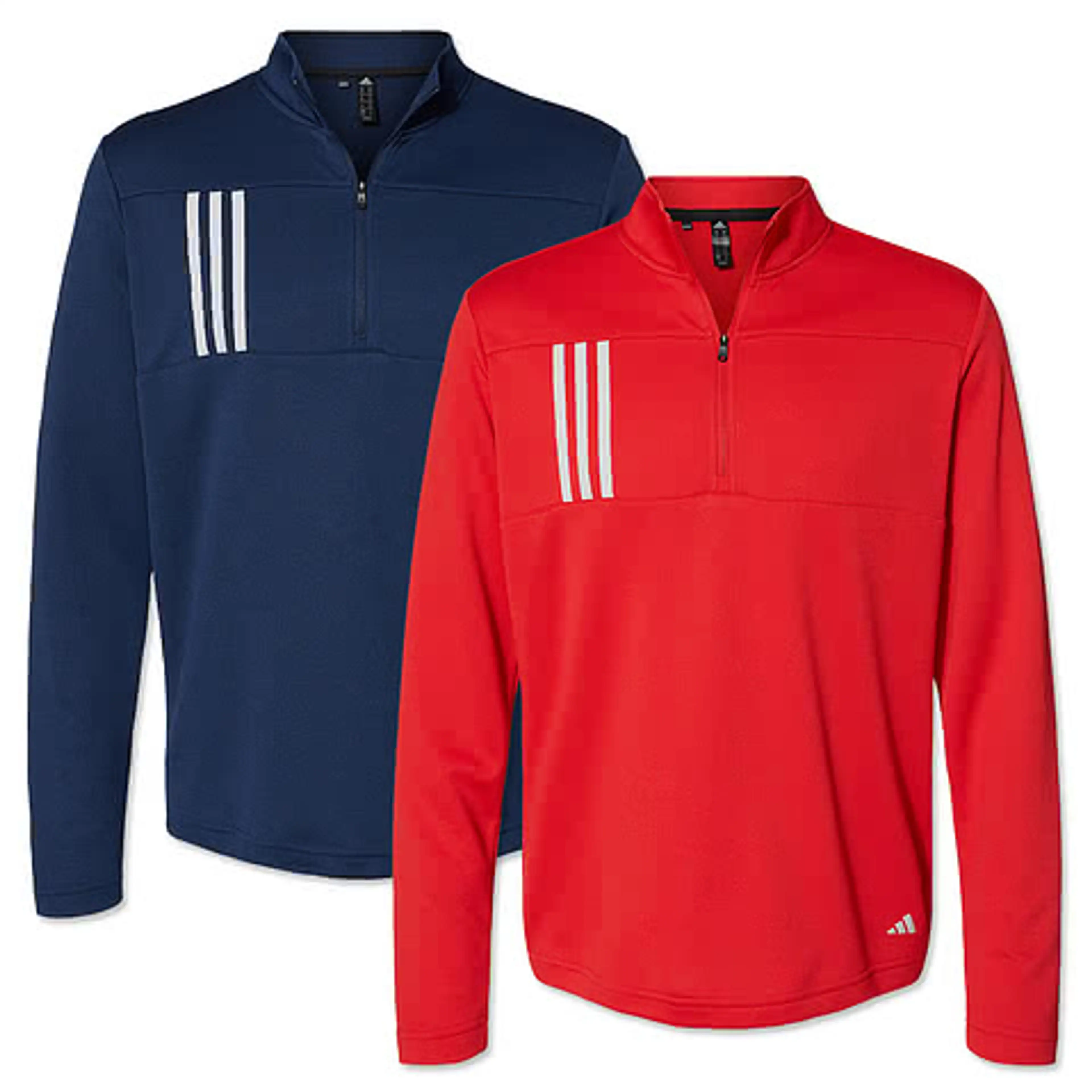 Adidas 3-Stripes Double Knit Quarter Zip Sweatshirt