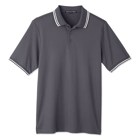 Devon & Jones CrownLux Plaited Tipped Performance Polo