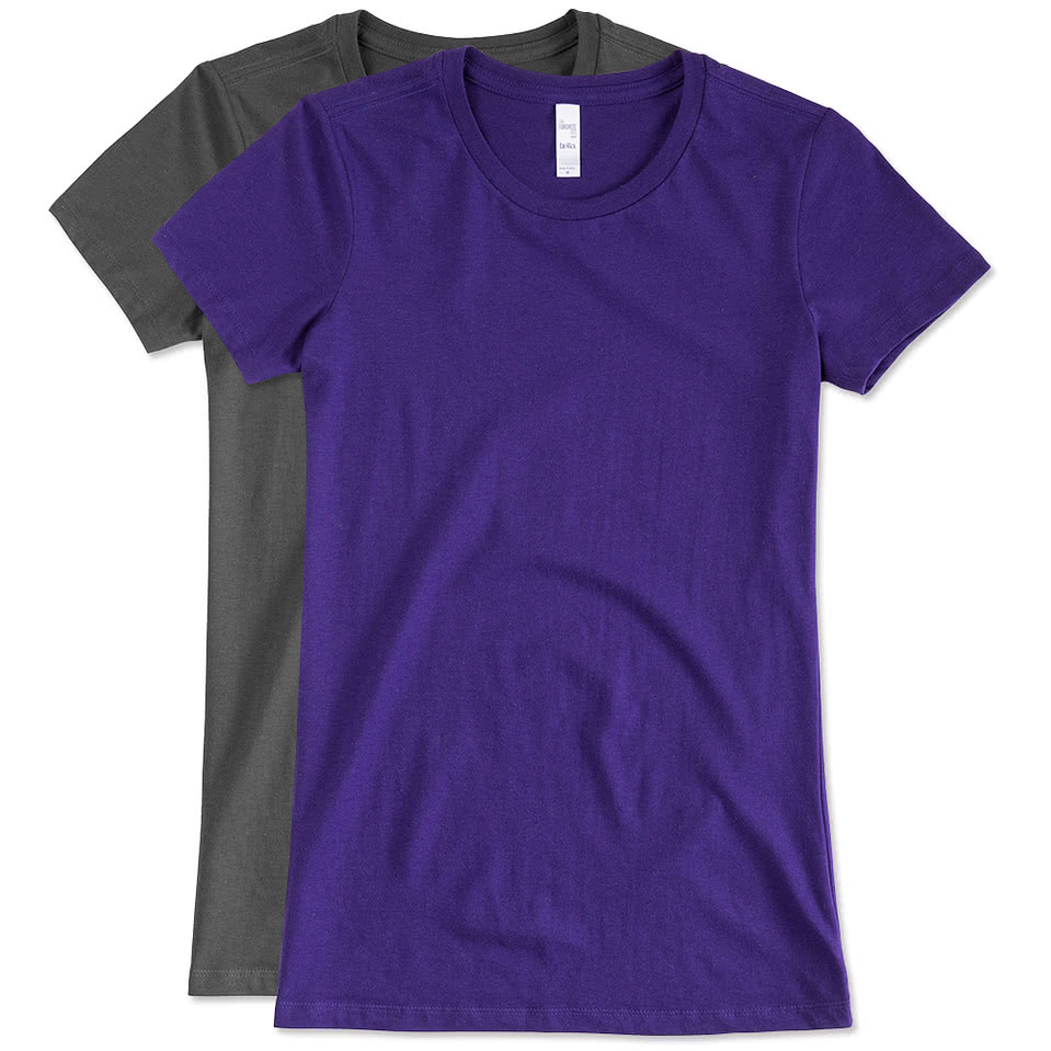 Custom Bella + Canvas Juniors Favorite T-shirt - Design Women's Short ...
