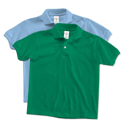 Hanes Youth EcoSmart 50/50 Jersey Polo