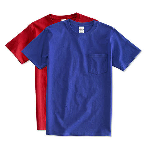 Custom pocket t shirts sales no minimum