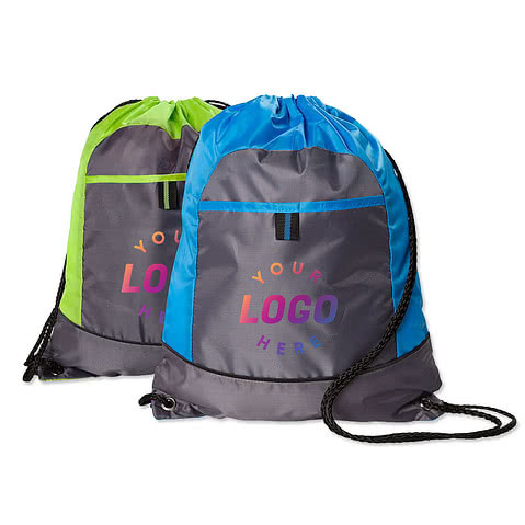 Port Authority Pocket Drawstring Bag