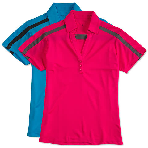 Port Authority Womens Silk Touch Colorblock Performance Polo