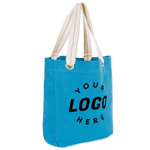 Port Authority Garment Washed Cotton Canvas Contrast Tote Bag