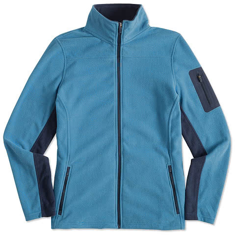 Port Authority Womens Colorblock Full Zip Microfleece Jacket