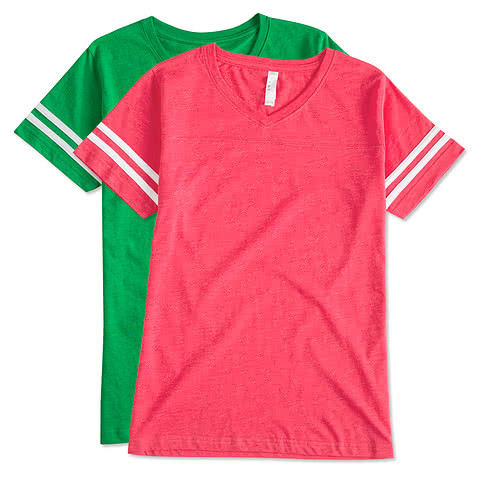 LAT Womens Varsity V-Neck T-shirt