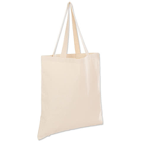 Medium Midweight 100% Cotton Canvas Tote Bag