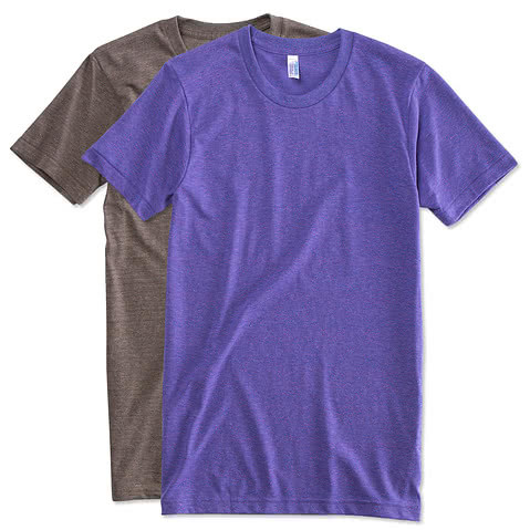 American Apparel Tri-Blend Crewneck Track T-shirt 