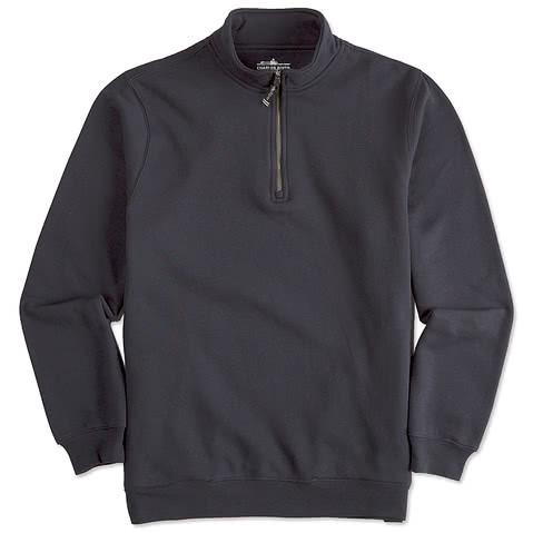 Charles River Crosswind Quarter Zip Sweatshirt - Embroidered