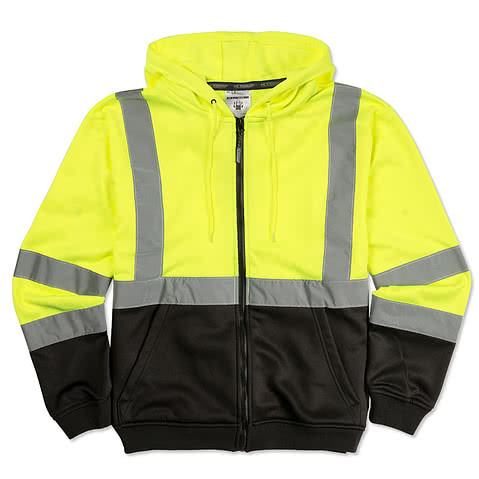 Kishigo Class 3 Hi-Vis Hooded Full Zip Sweatshirt