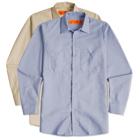 Red Kap Long Sleeve Industrial Work Shirt