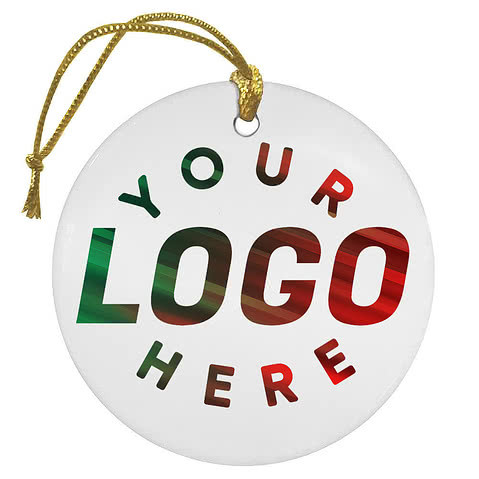 Full Color Round Ceramic Ornament