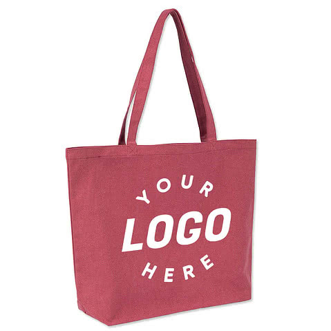 Large Midweight Pigment Dyed Canvas Tote Bag