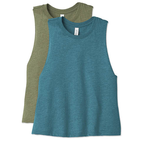 Bella + Canvas Womens Racerback Crop Tank Top