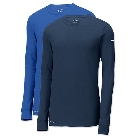 Nike Dri-FIT Long Sleeve Jersey Blend Performance Shirt