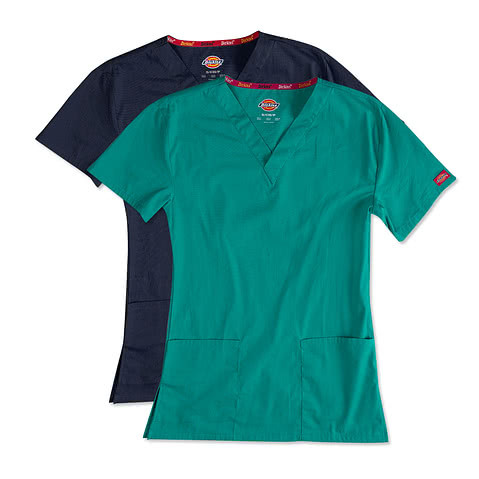 Dickies Womens V-Neck Scrub Top