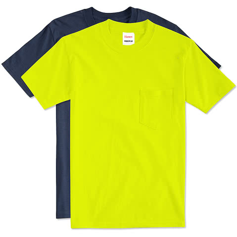 Custom Pocket T shirts Design Printed Pocket Tees No Minimums