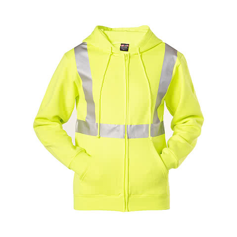 Bayside USA-Made Hi-Vis Zip Hoodie