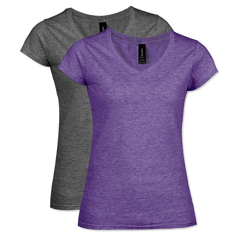 Gildan Womens Slim Fit Softstyle V-Neck Jersey T-shirt