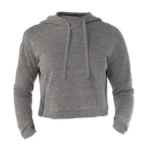 Royal Apparel Womens USA-Made Eco Tri-Blend Cropped Hoodie