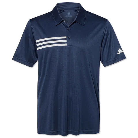 Adidas 3-Stripes UPF 50+ Performance Polo - Embroidered
